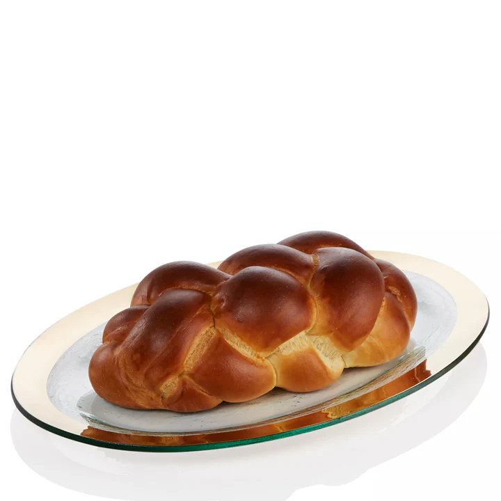 An image of Annieglass Judaica Challah Oval Platter
