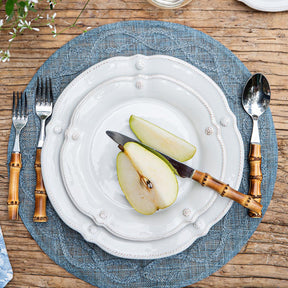 Juliska Berry & Thread Flared Dessert / Salad Plate - Whitewash