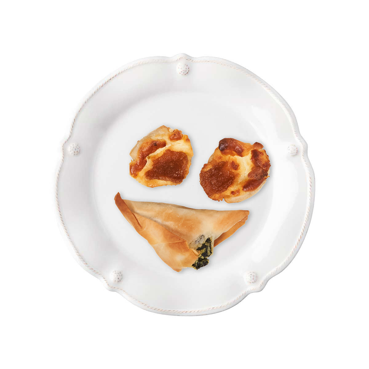 An image of Juliska Berry & Thread Flared Side / Cocktail Plate - Whitewash