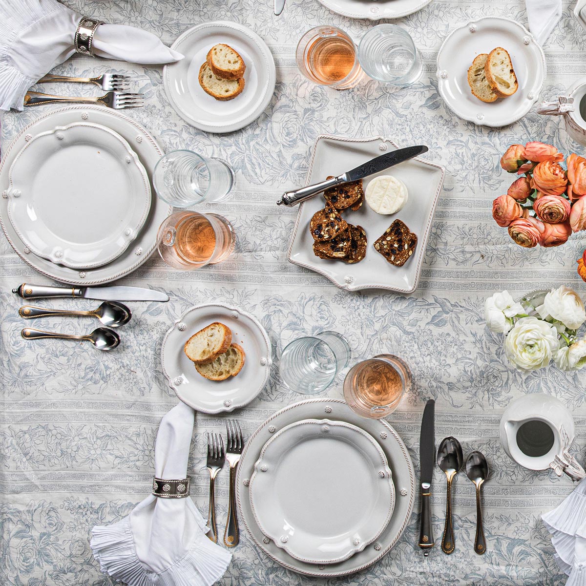 An image of Juliska Berry & Thread Flared Side / Cocktail Plate - Whitewash