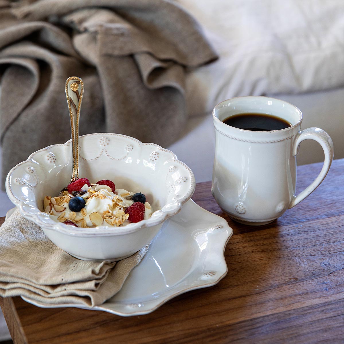 An image of Juliska Berry & Thread Flared Mug - Whitewash