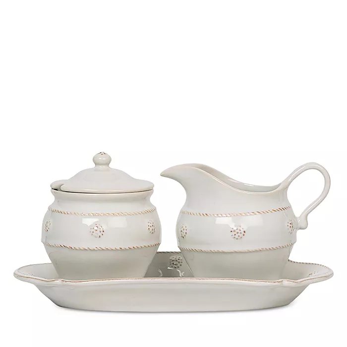 An image of Juliska Berry & Thread Whitewash Sugar & Creamer Set