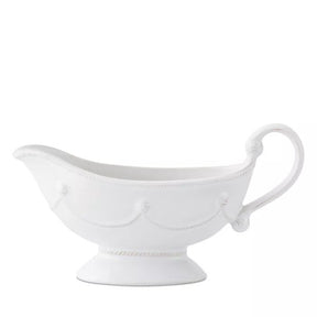 Juliska Berry & Thread Whitewash Sauce Boat & Stand Set