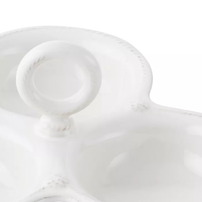 An image of Juliska Berry & Thread Whitewash Triple Bowl Server