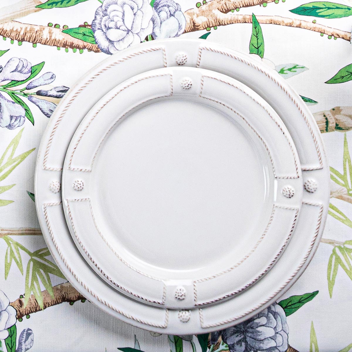 An image of Juliska Berry & Thread French Panel Dinner Plate - Whitewash