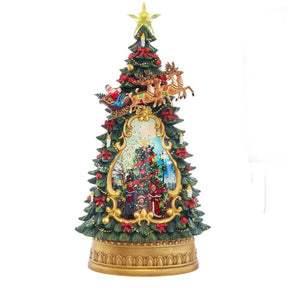 Kurt Adler Battery-Operated Musical Water Santa Tree