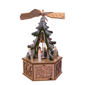 Kurt Adler LED Musical Christmas Tree Windmill Scene