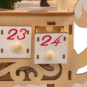 Kurt Adler 8.3" LED Santa Sled w Advent Calendar