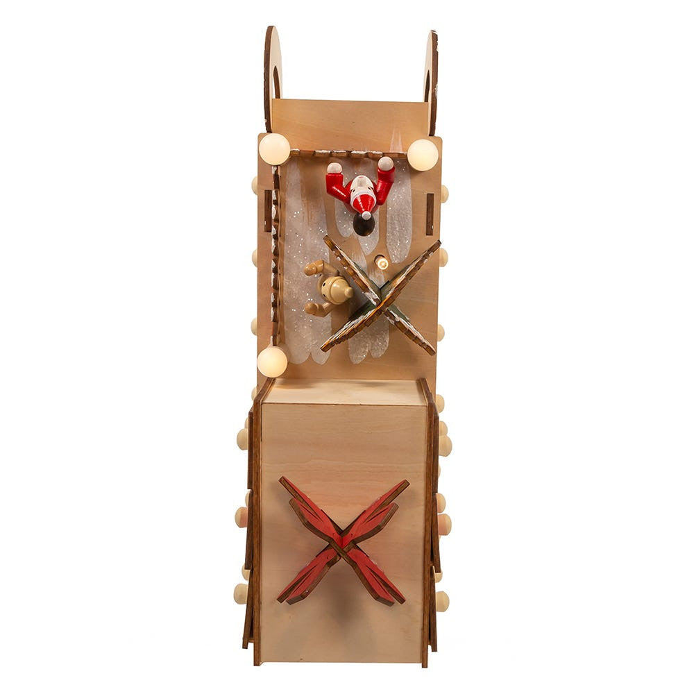 An image of Kurt Adler 8.3" LED Santa Sled w Advent Calendar
