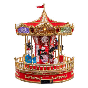 Kurt Adler 11" Lighted Musical Santa Carousel