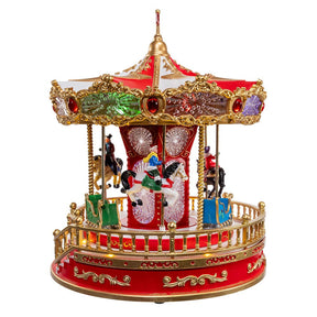 Kurt Adler 11" Lighted Musical Santa Carousel