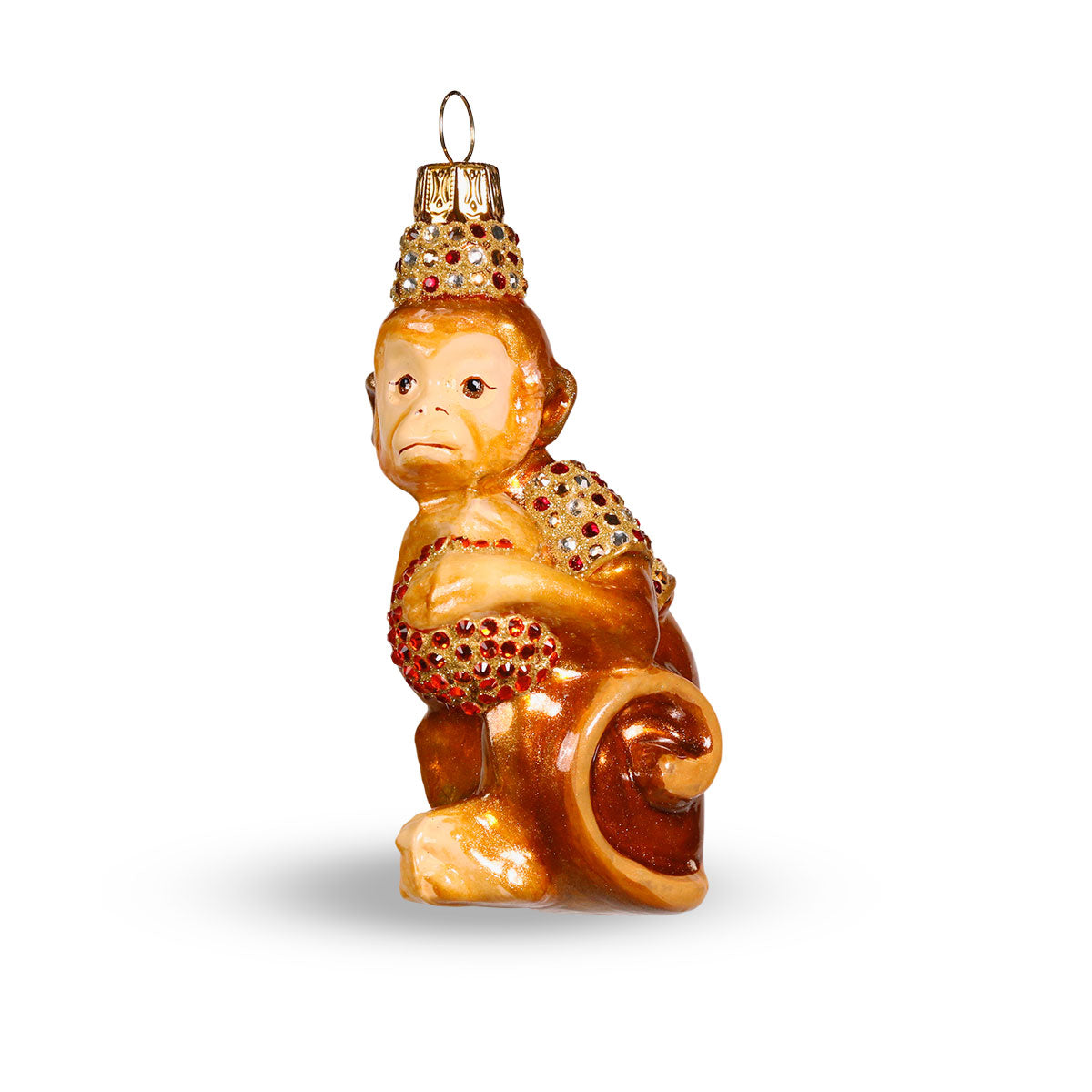 Winter Street Monkey with Ball Ornament