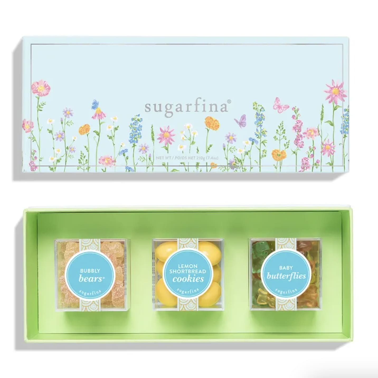 An image of Sugarfina Garden Party 3-Piece Candy Bento Box