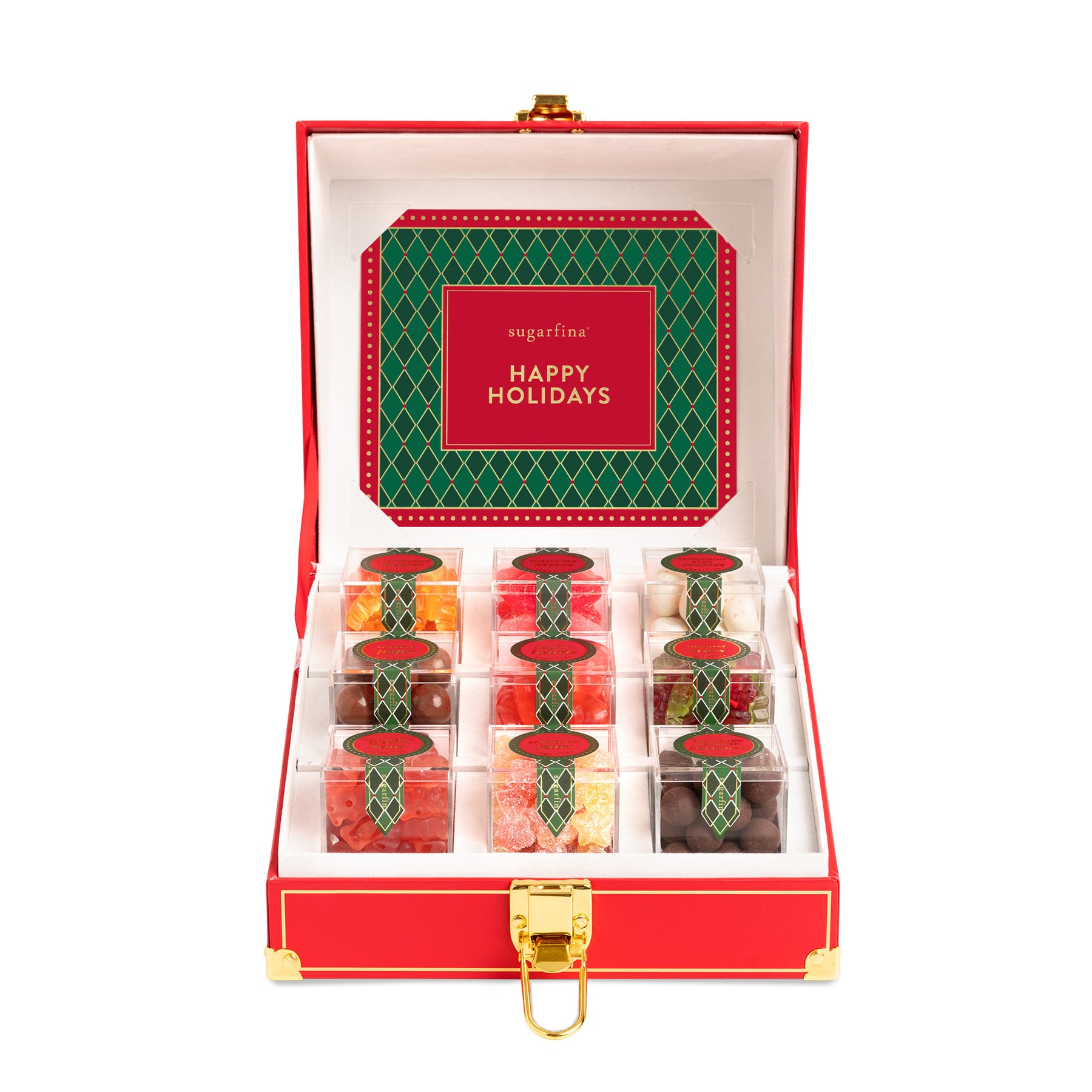 An image of Sugarfina Holiday Sweets Mini Trunk 9-Piece