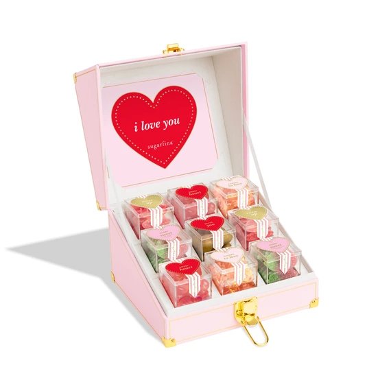 An image of Sugarfina Valentine's Day 9-Piece Candy Trunk