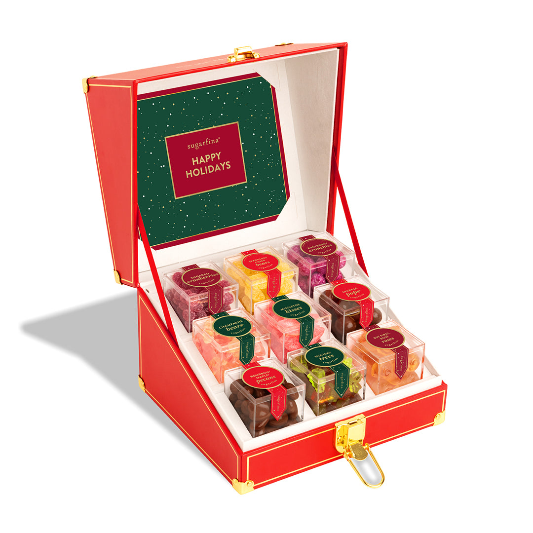 An image of Sugarfina Happy Holidays 9-Piece Candy Trunk