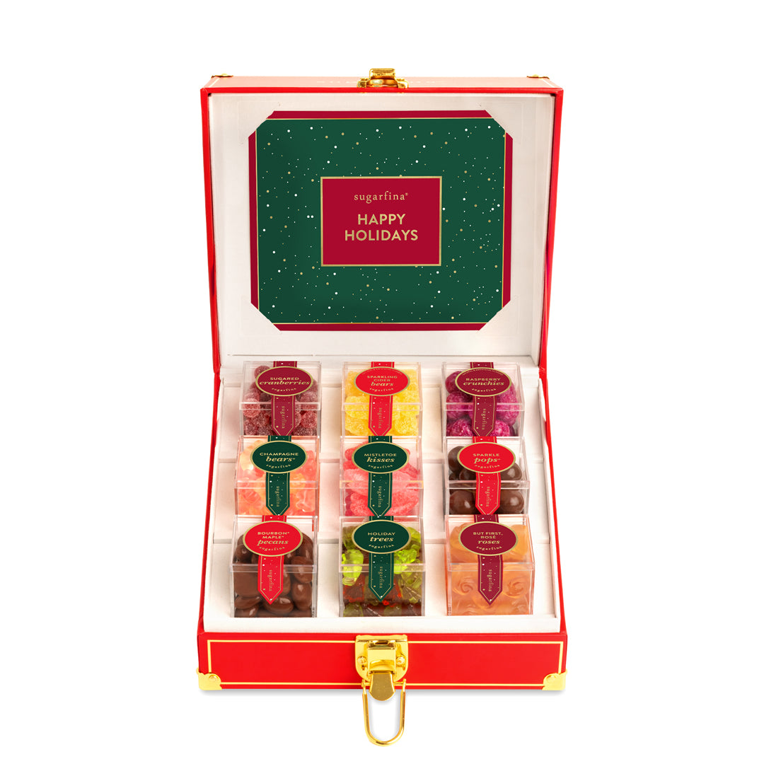 An image of Sugarfina Happy Holidays 9-Piece Candy Trunk