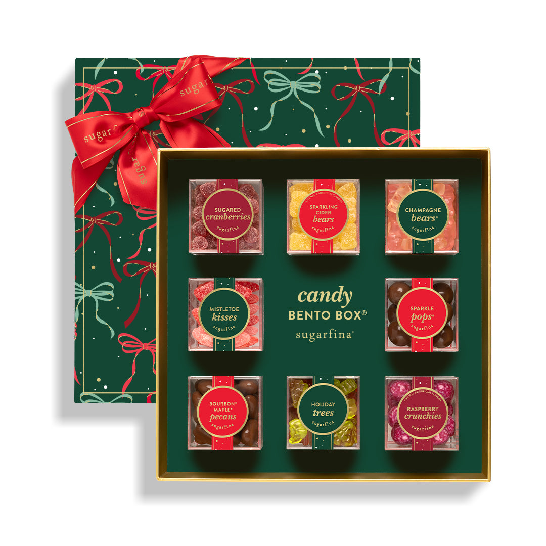 An image of Sugarfina Happy Holidays 8-Piece Candy Bento Box