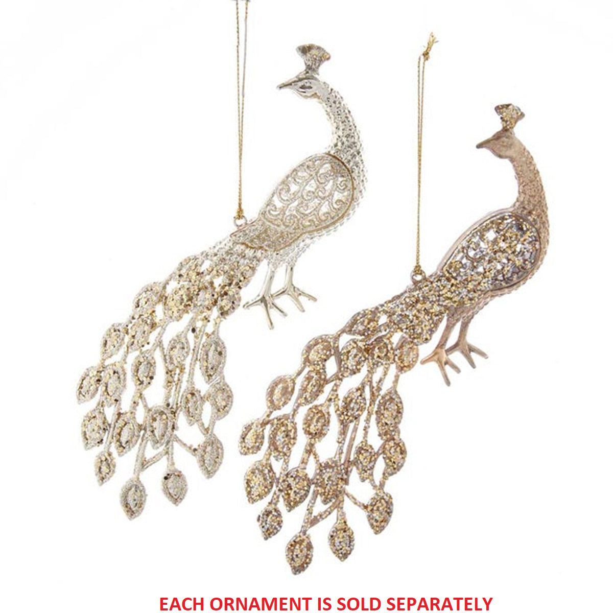 Kurt Adler Peacock Ornament
