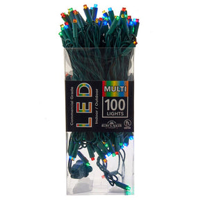 Kurt Adler UL 100-Light LED Green Wire Light Set - 50ft