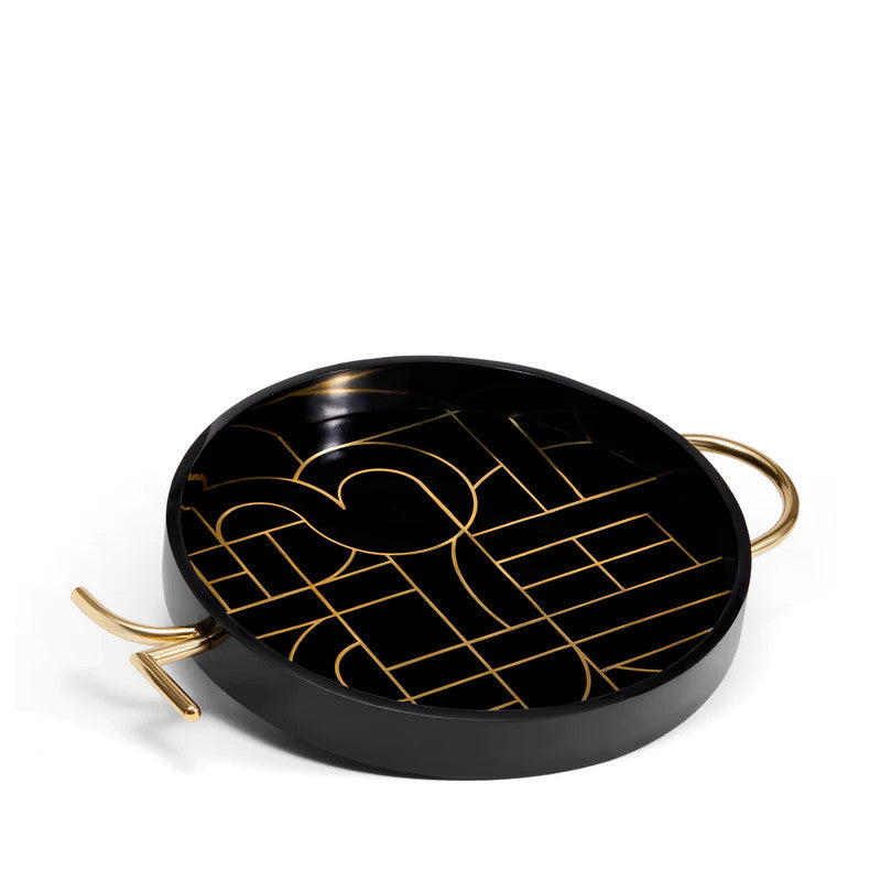 An image of L'Objet Kelly Behun Circuit Round Tray