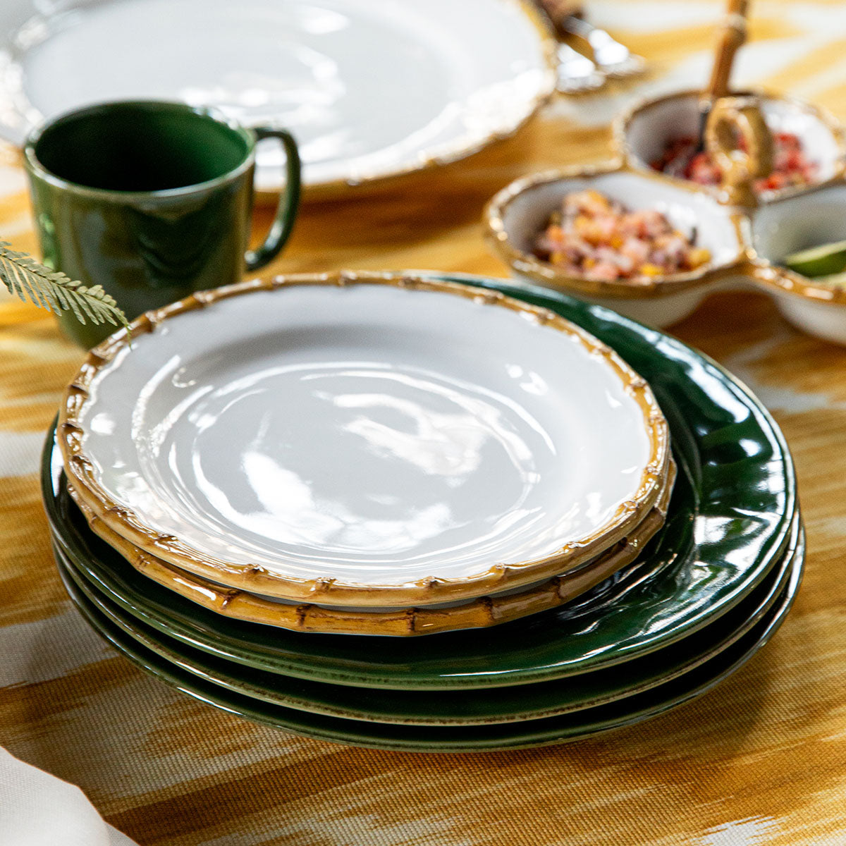 An image of Juliska Bamboo Side / Cocktail Plate - Natural