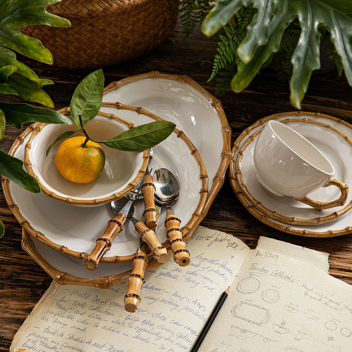 An image of Juliska Bamboo 16" Platter - Natural