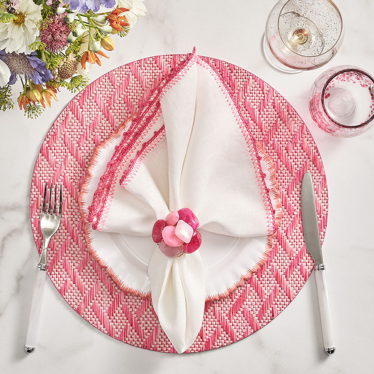 An image of Kim Seybert Knotted Edge Napkin