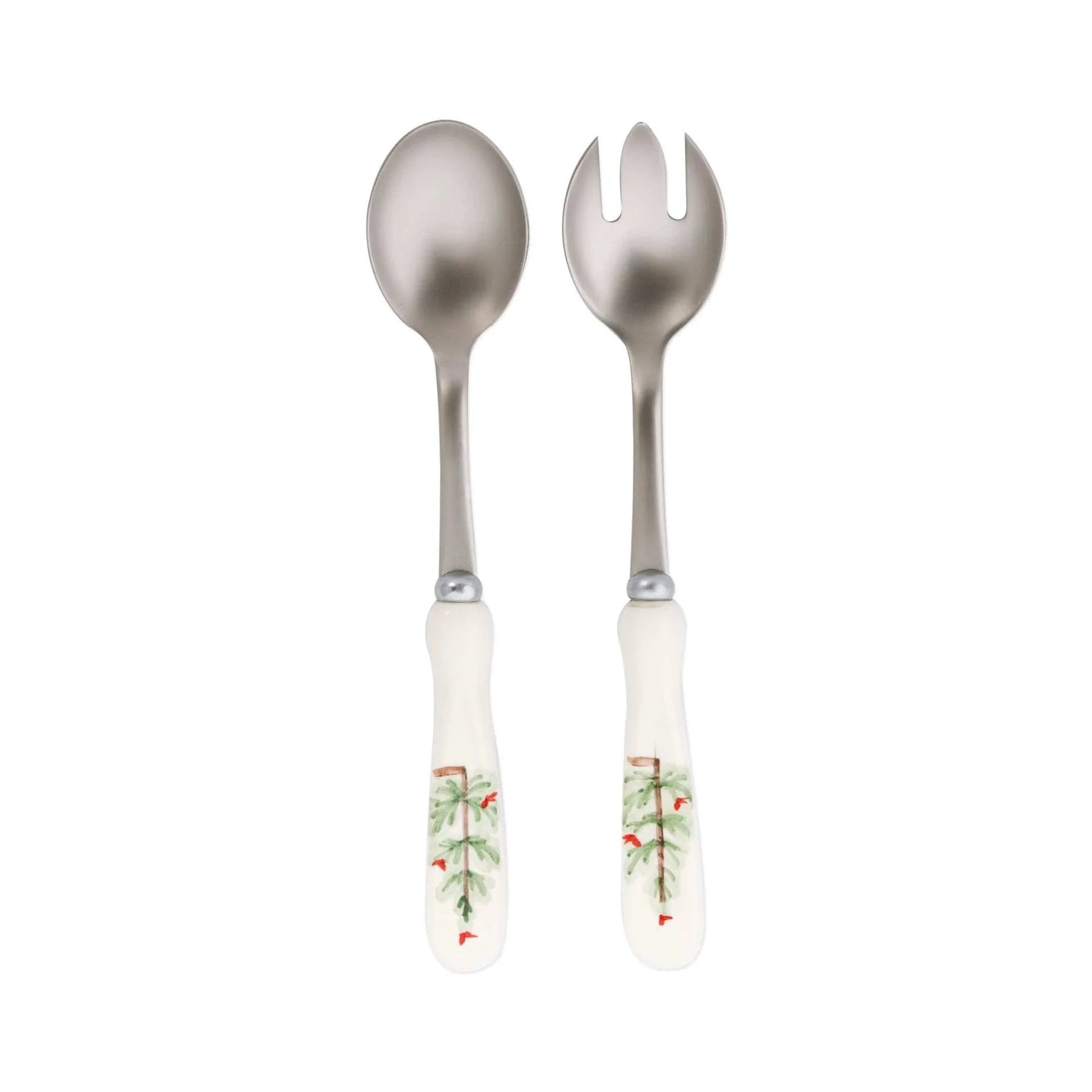 An image of Vietri Lastra Holiday Salad Server Set