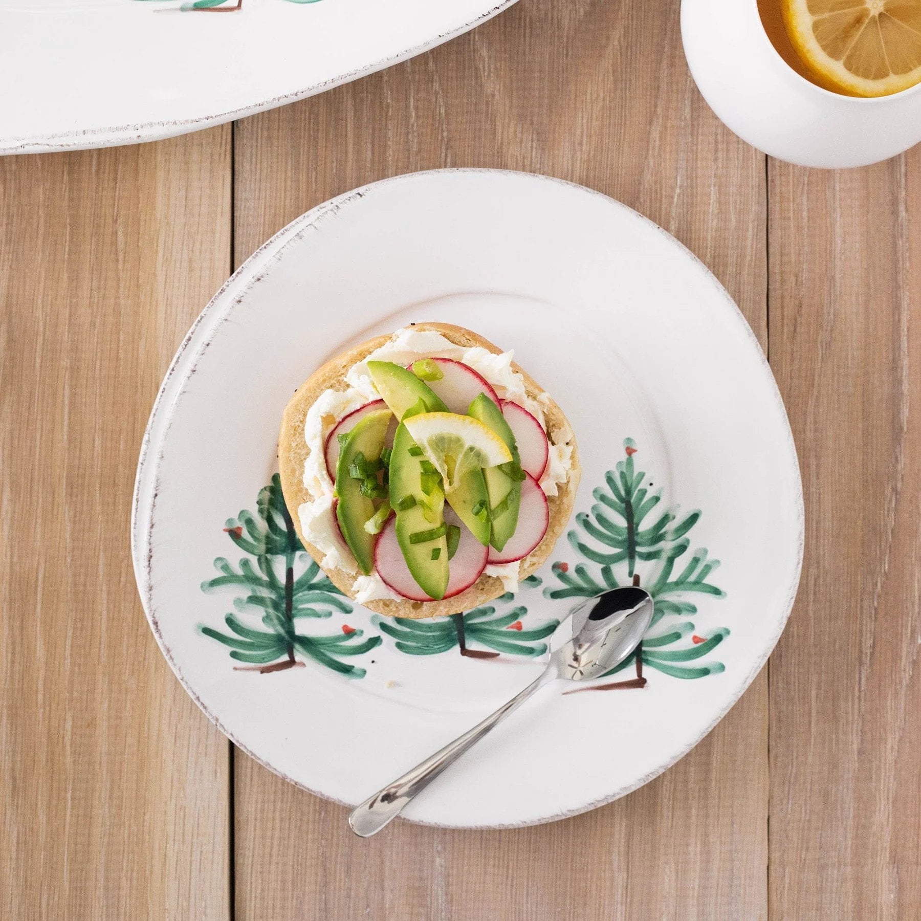 An image of Vietri Lastra Holiday Salad Plate
