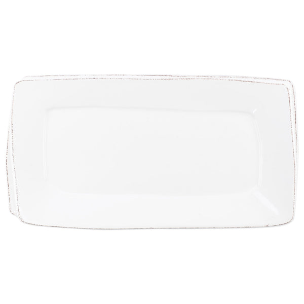 An image of Vietri Lastra White Rectangular Platter