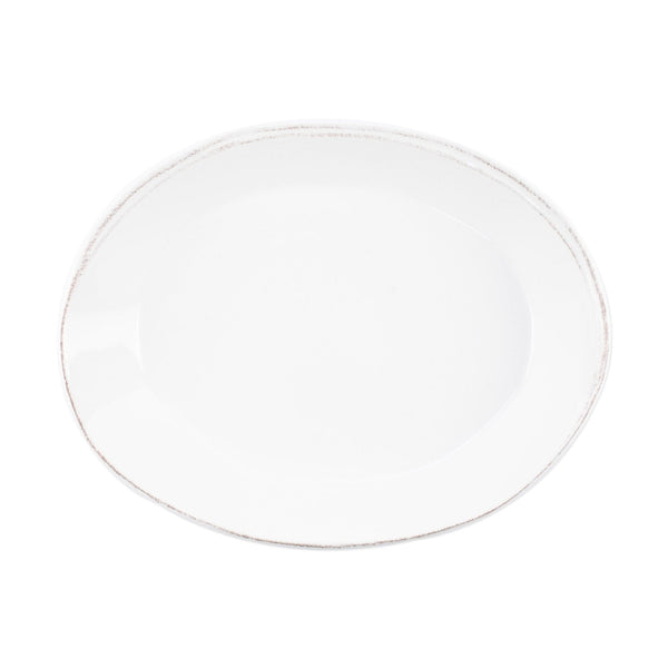Vietri Lastra White Small Oval Baker