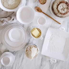 Vietri Lastra White Small Handled Bowl