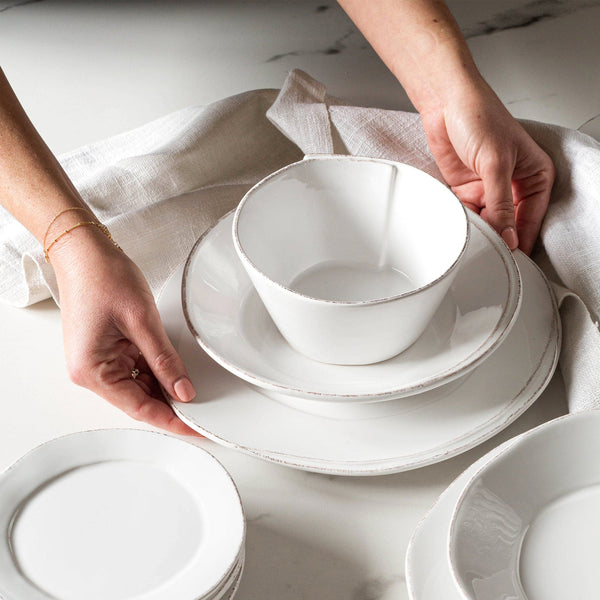 An image of Vietri Lastra White Canape Plate