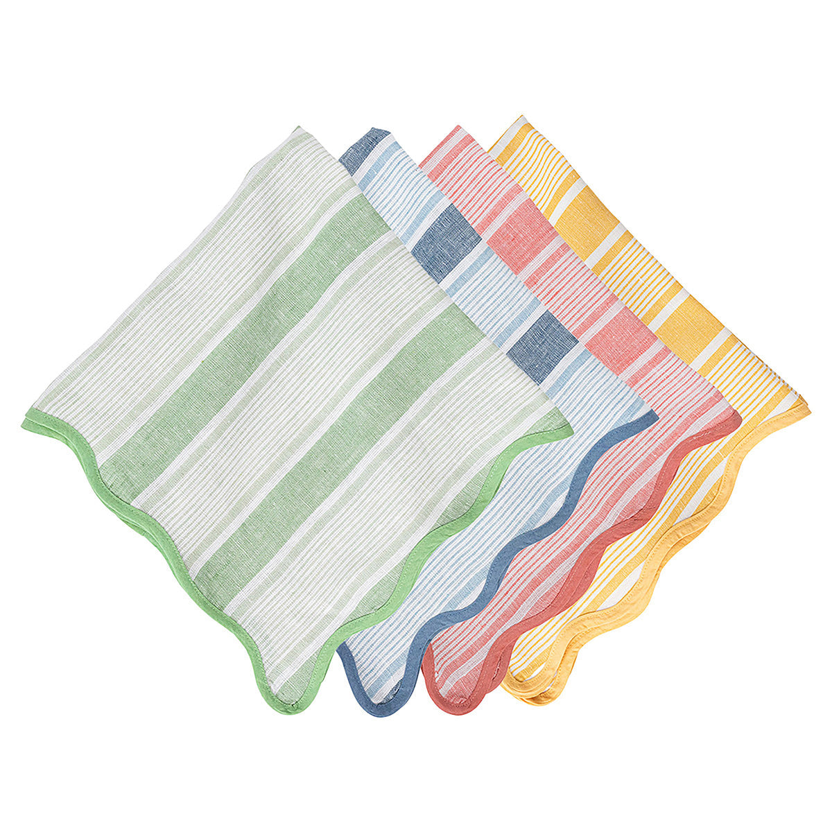 Juliska Cabana Stripe Napkins Assorted Set of 4 - Multi