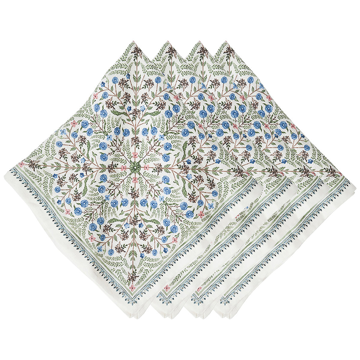 An image of Juliska Villa Seville Set of 4 Napkins -Chambray