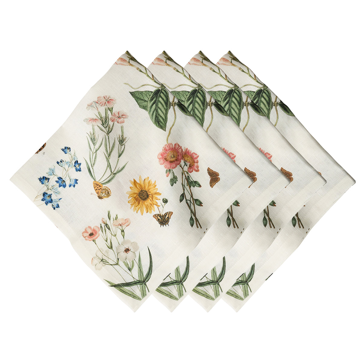 An image of Juliska Floral Garden Napkins Set of 4 - Multi