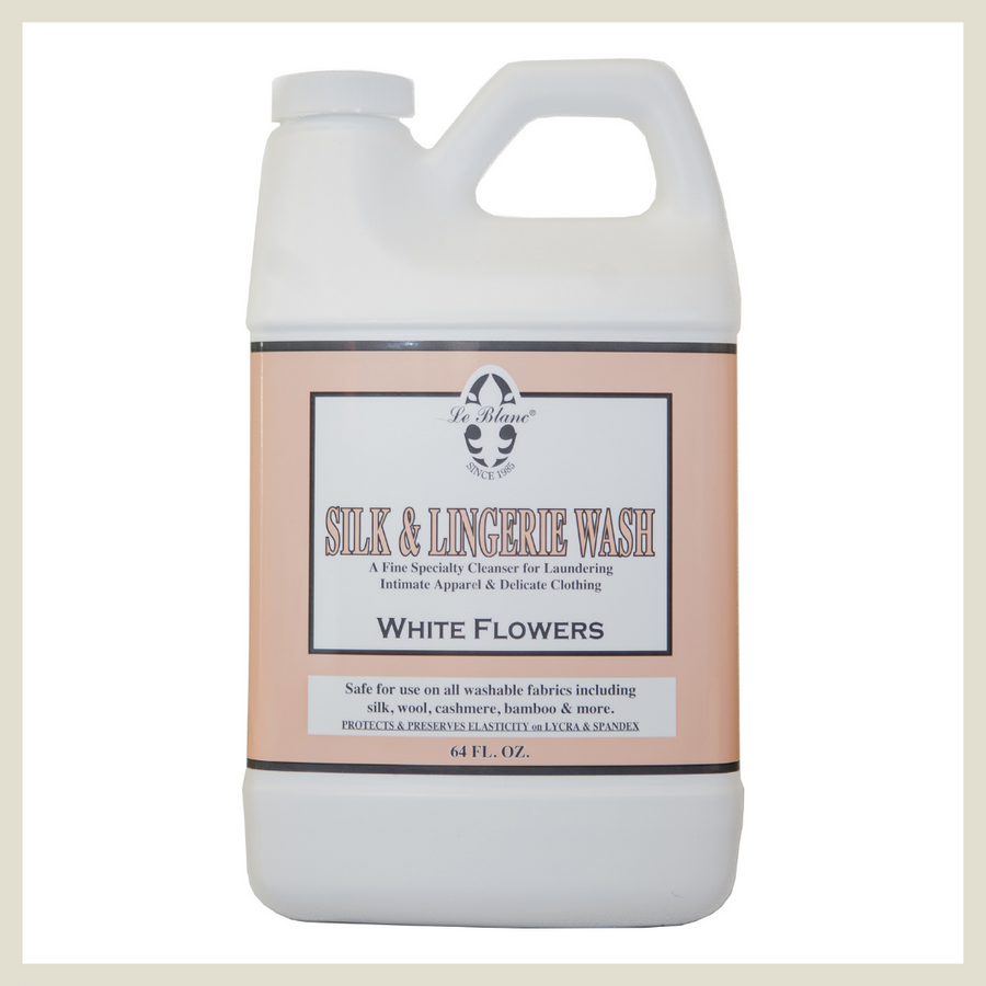 An image of Le Blanc White Flower Silk & Lingerie Wash