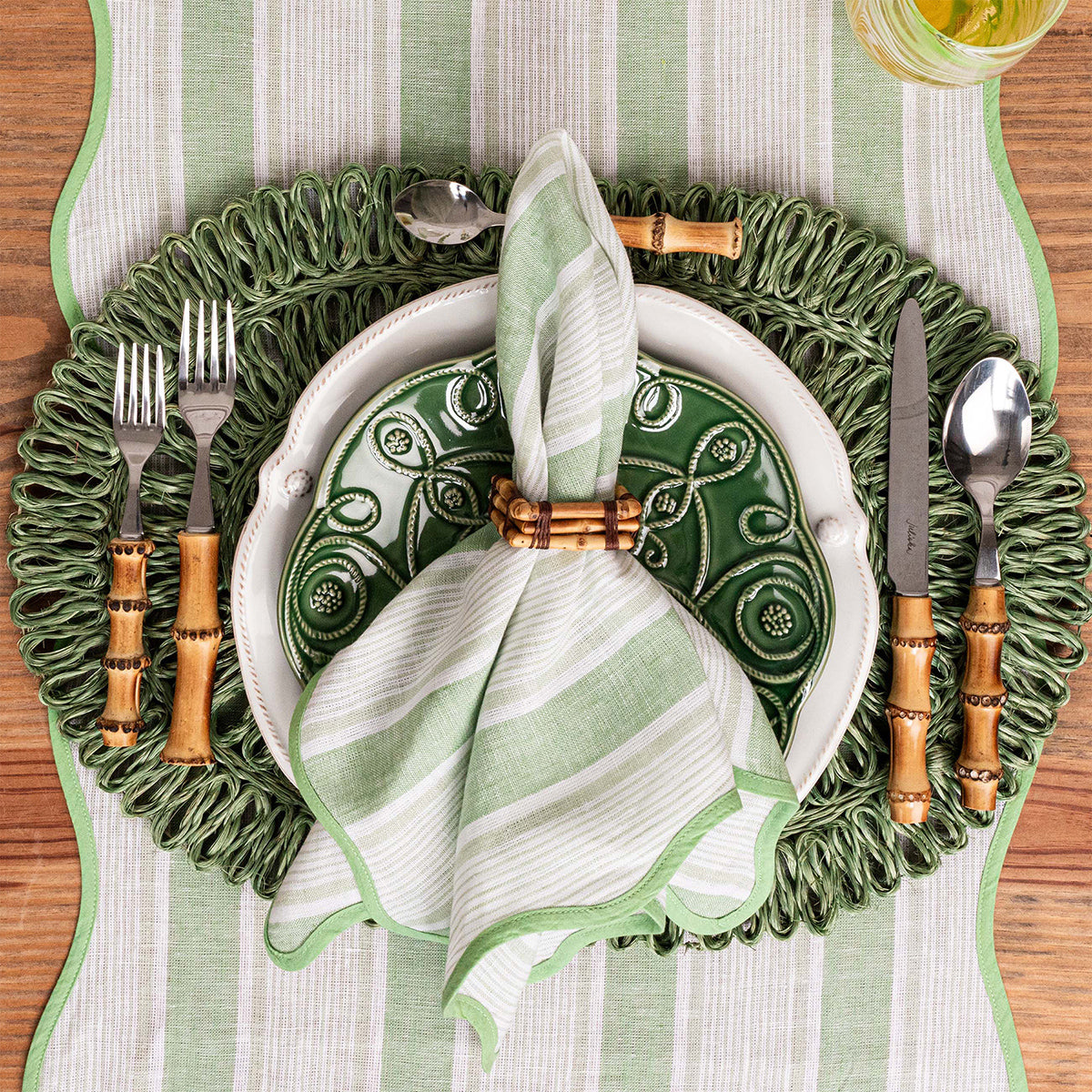 An image of Juliska Straw Loop Oval Placemat