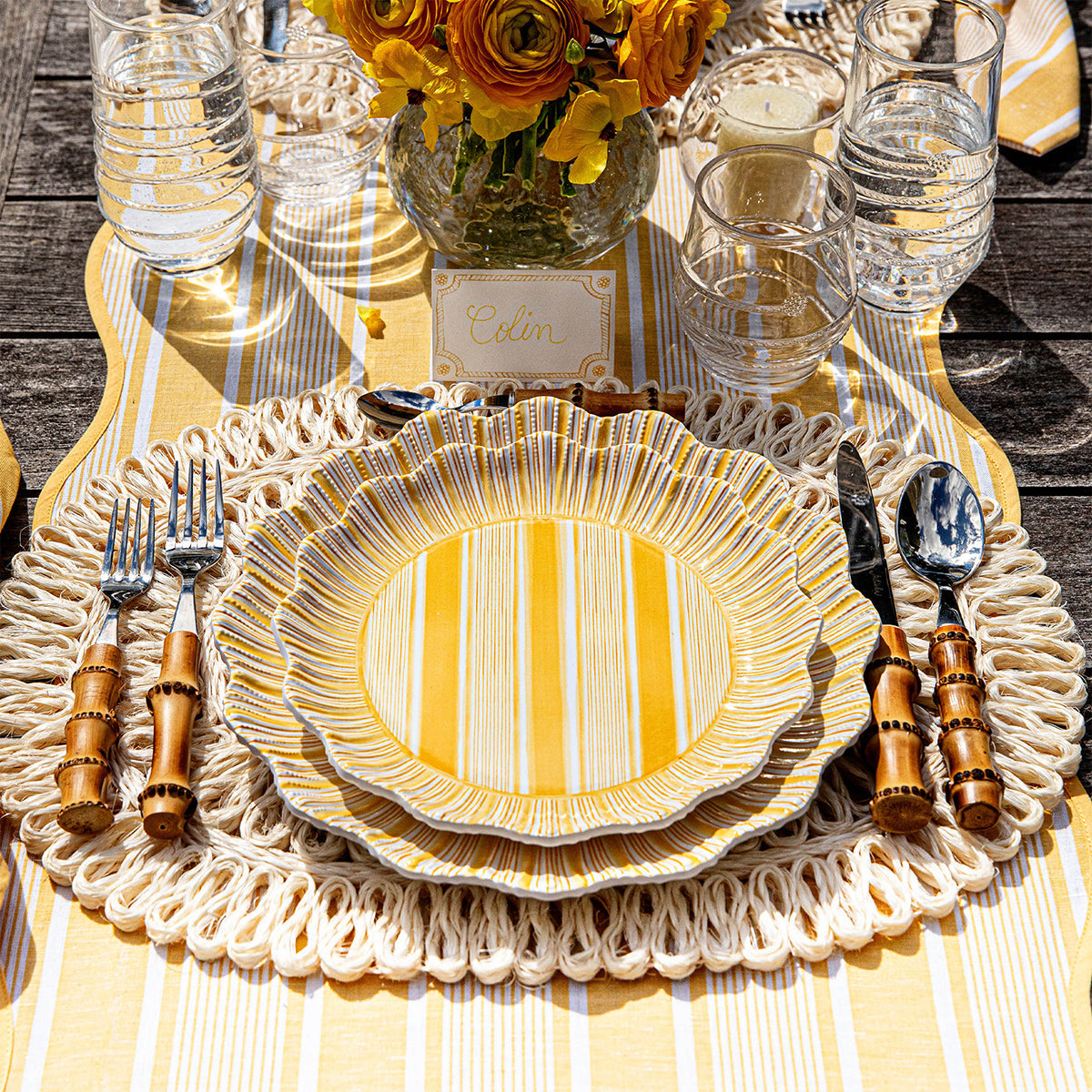 An image of Juliska Straw Loop Oval Placemat