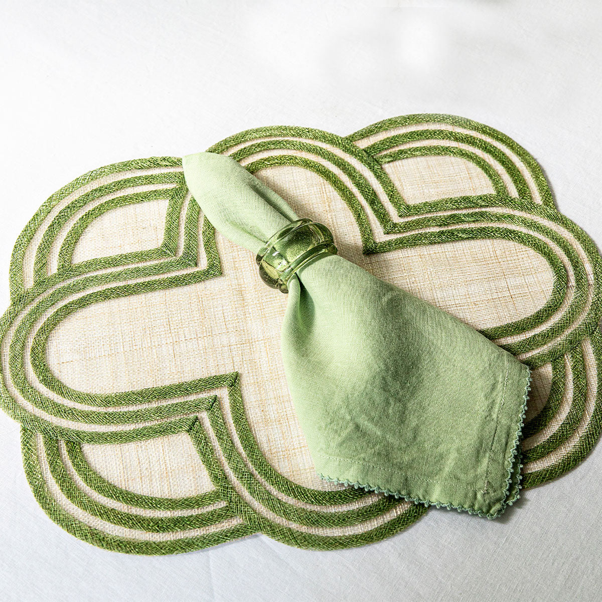 An image of Juliska Scallop Stripe Placemat
