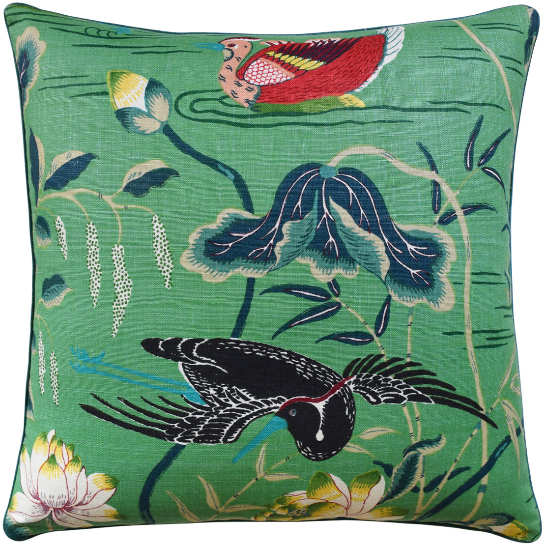 Ryan Studio Lotus Garden Decorative Pillow