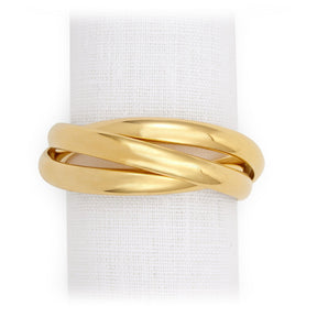 L'Objet Set Of 4 Three-Ring Jewels Napkin Ring