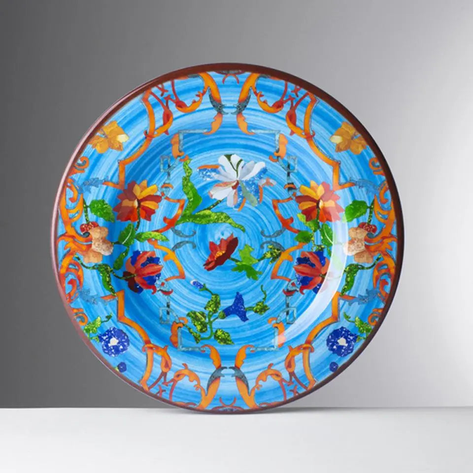 Mario Luca Pancale Salad Plate - Turquoise