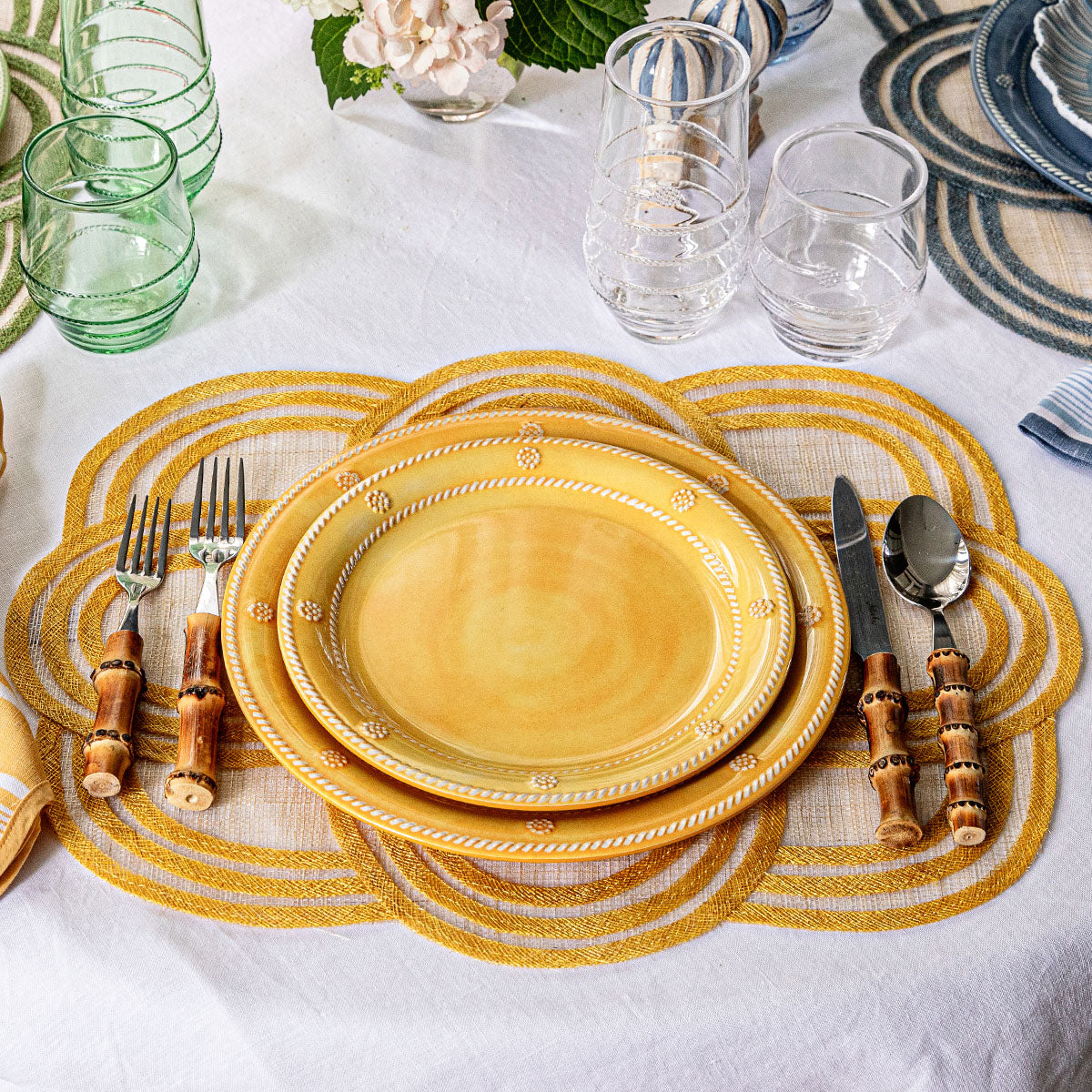 An image of Juliska Berry & Thread Melamine Dinner Plate Set of 4