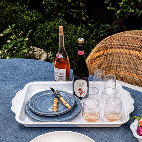 Juliska Berry & Thread Melamine 24" Tray - Whitewash