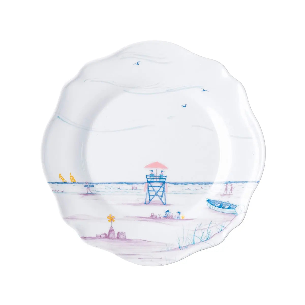 An image of Juliska Country Estate Seaside Melamine Dessert/Salad Plates , Asst Set of 4