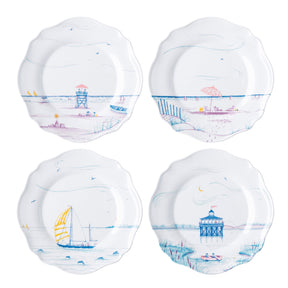 Juliska Country Estate Seaside Melamine Dessert/Salad Plates - Set of 4
