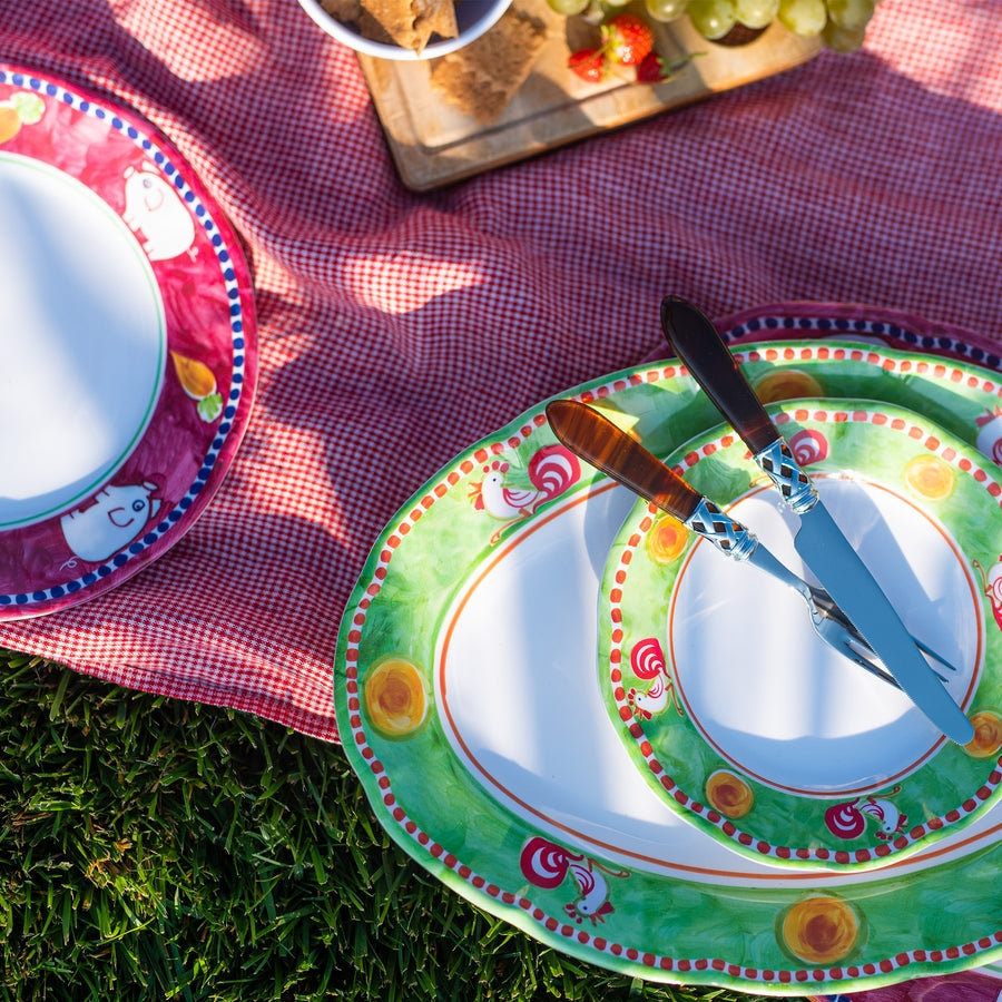 An image of Vietri Campagna Melamine Gallina Salad Plate