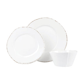 Vietri Melamine Lastra White Three-Piece Place Setting